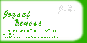 jozsef menesi business card